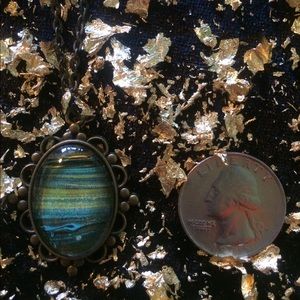 Blue Acrylic Pour Necklace